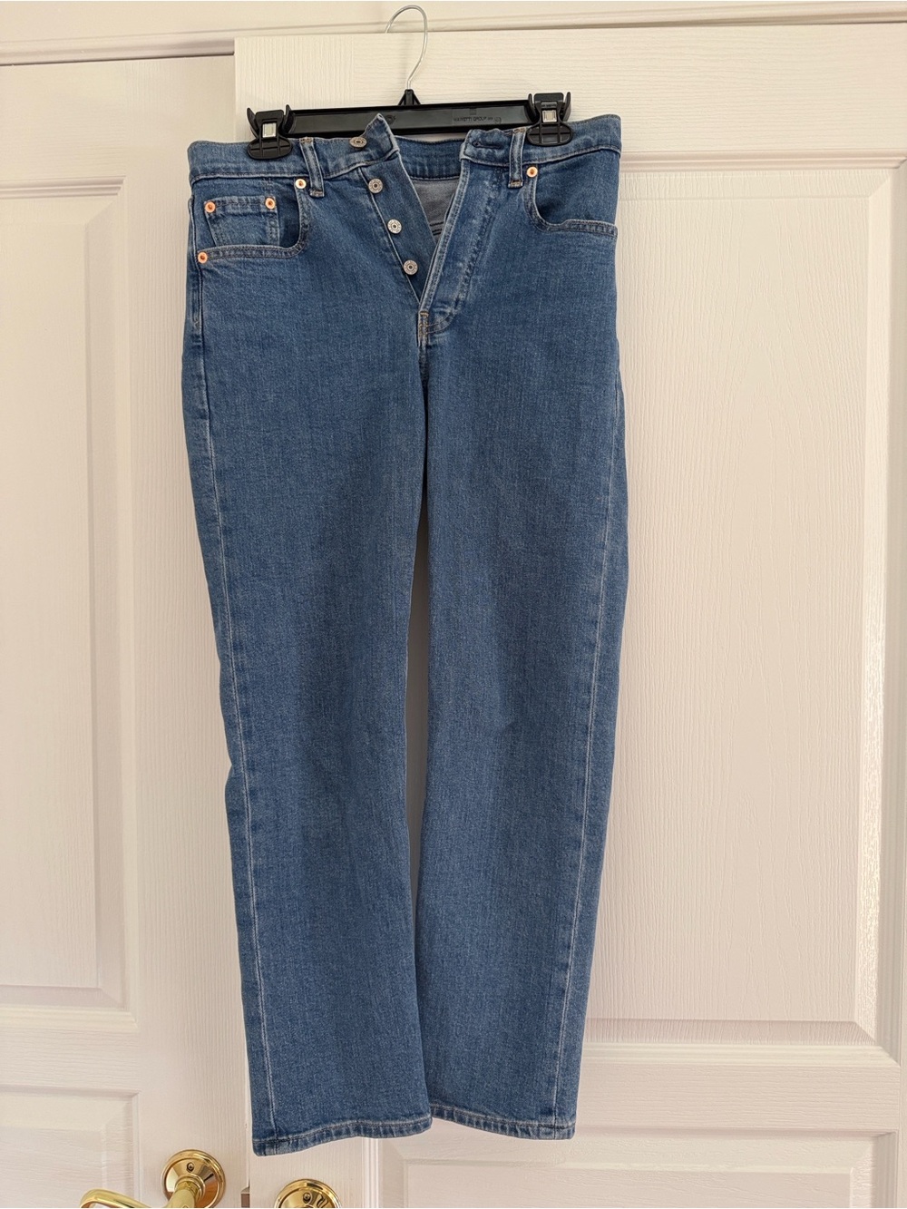 GAP Cheeky Straight High Rise Jeans - Light Denim Blue